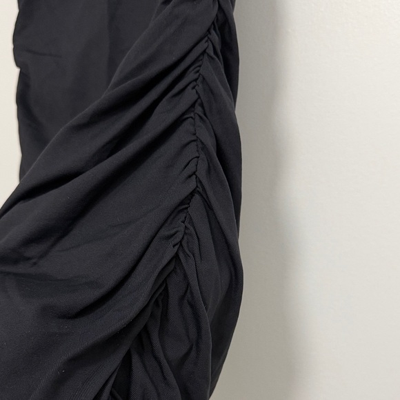 Aritzia Contour Black Ruched Mini Dress - Picture 3 of 7